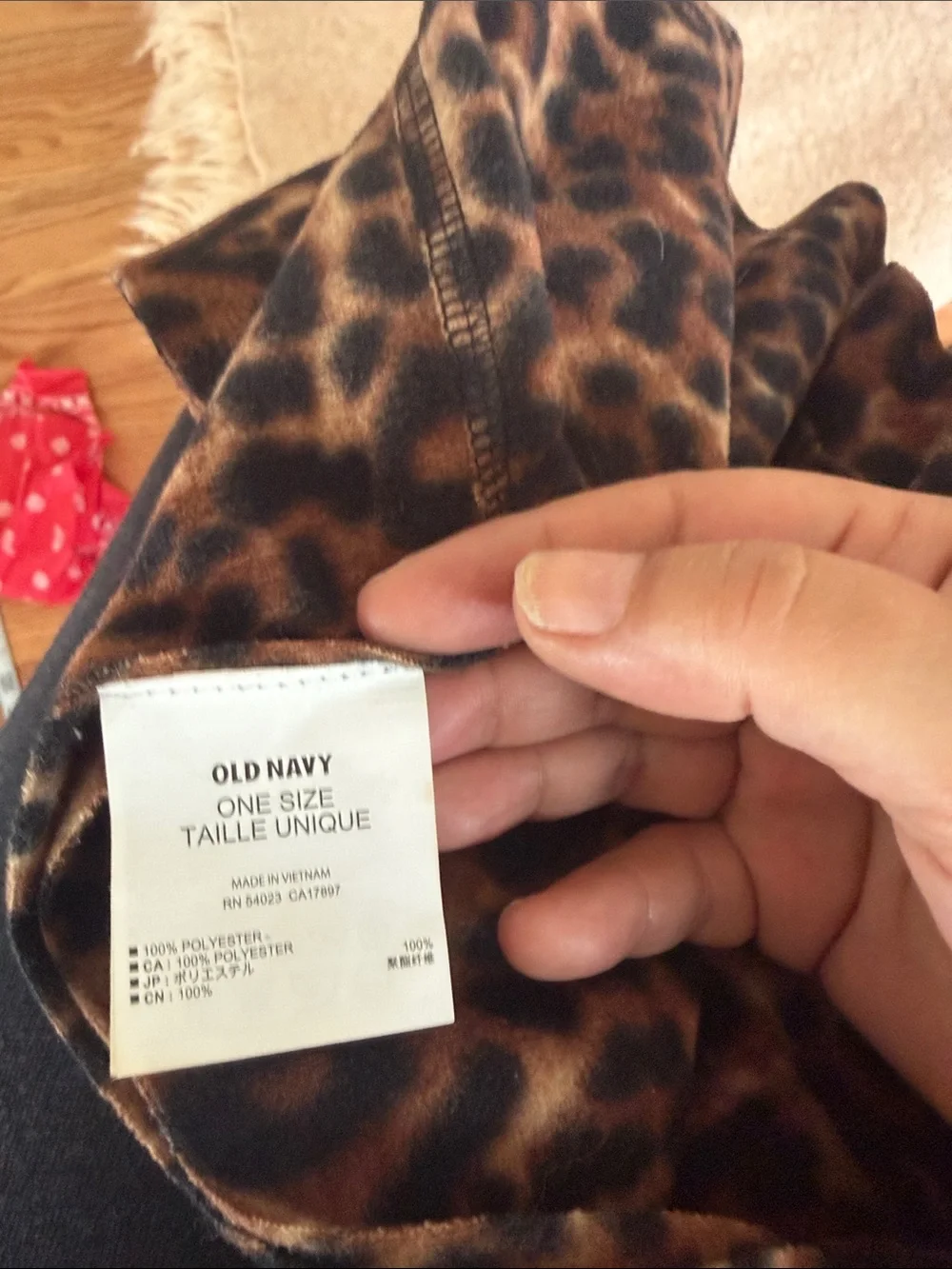 Old Navy Leopard print fleece infinity scarf